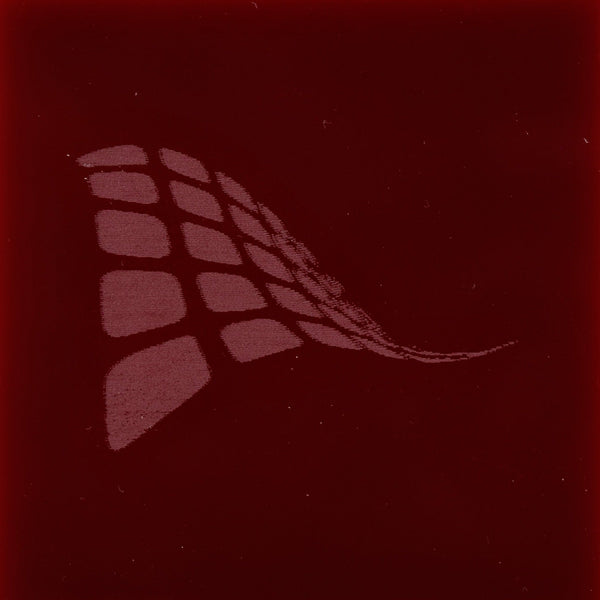 Maroon cast acrylic sheet, 1/8 inch 3mm, with laser engraved test pattern