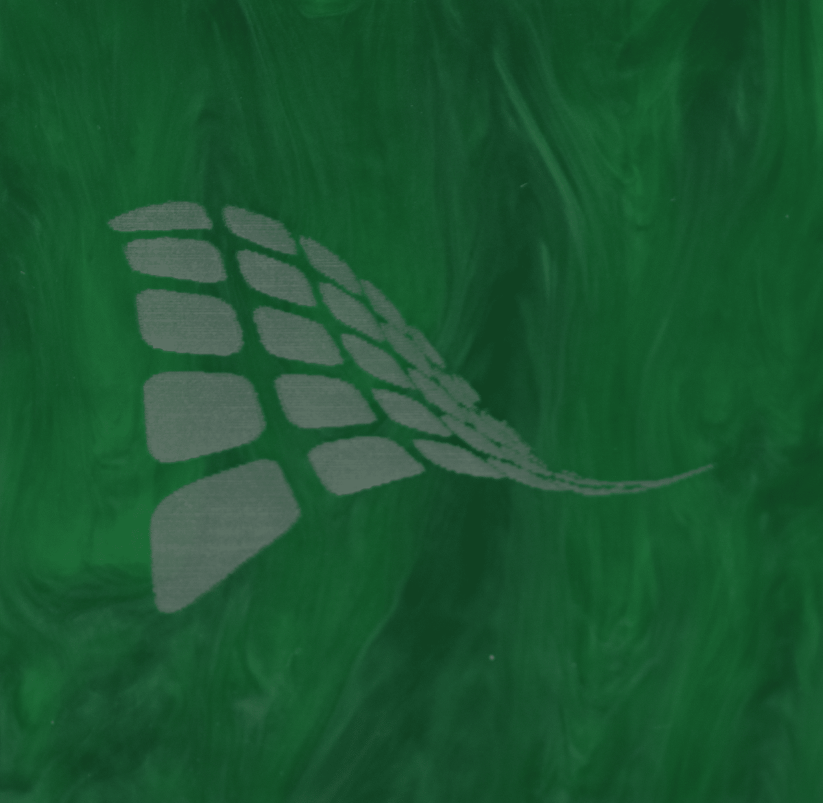 Emerald pearl cast acrylic sheet, 1/8 inch (3mm), 12 by 19 inches