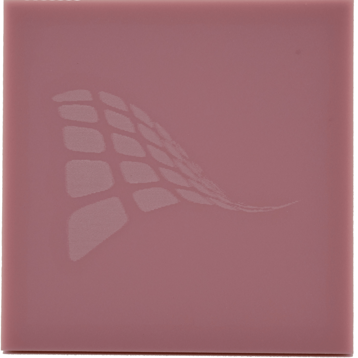 Pastel pink cast acrylic sheet, 1/8 inch (3mm), 12 by 19 inches