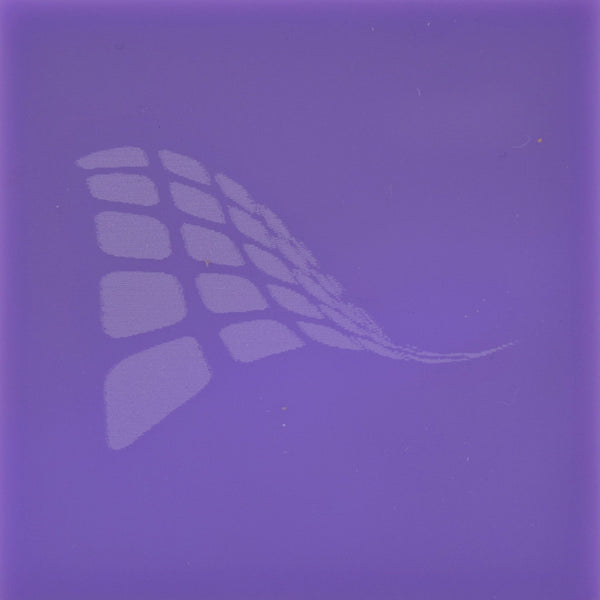 Light purple cast acrylic sheet, 1/8 inch 3mm, with laser engraved test pattern