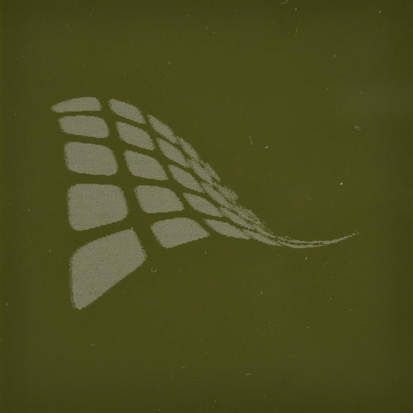 Olive cast acrylic sheet, 1/8 inch 3mm, with laser engraved test pattern