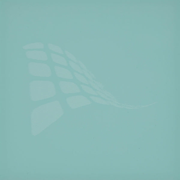 Pastel mint cast acrylic sheet, 1/8 inch 3mm, with laser engraved test pattern