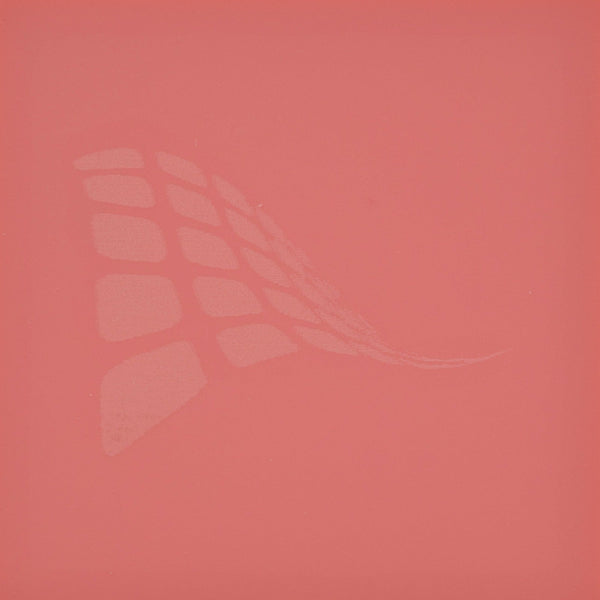 Pastel salmon cast acrylic sheet, 1/8 inch 3mm, with laser engraved test pattern