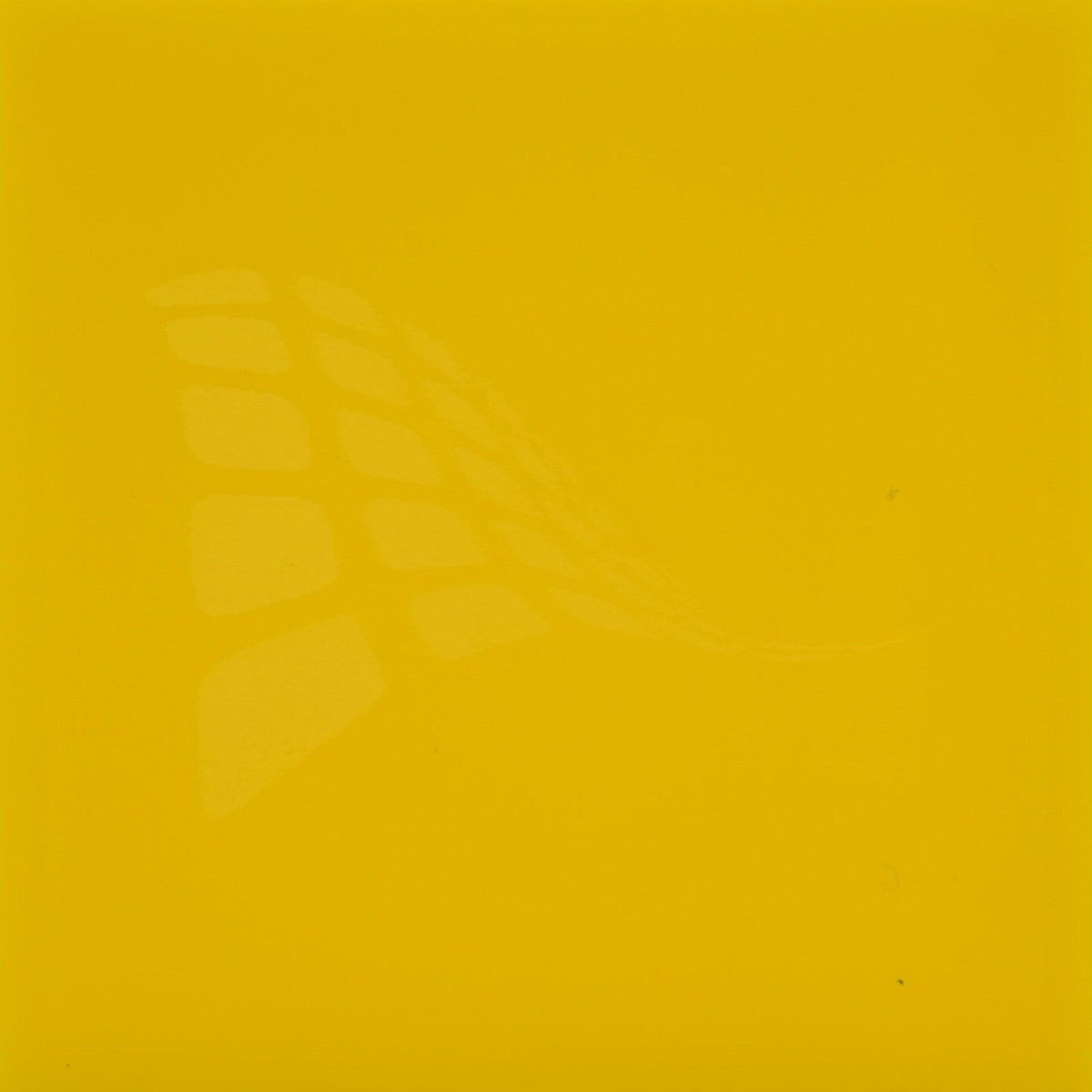 Safety yellow cast acrylic sheet, 1/8 inch 3mm, with laser engraved test pattern