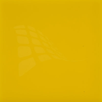 Safety yellow cast acrylic sheet, 1/8 inch 3mm, with laser engraved test pattern
