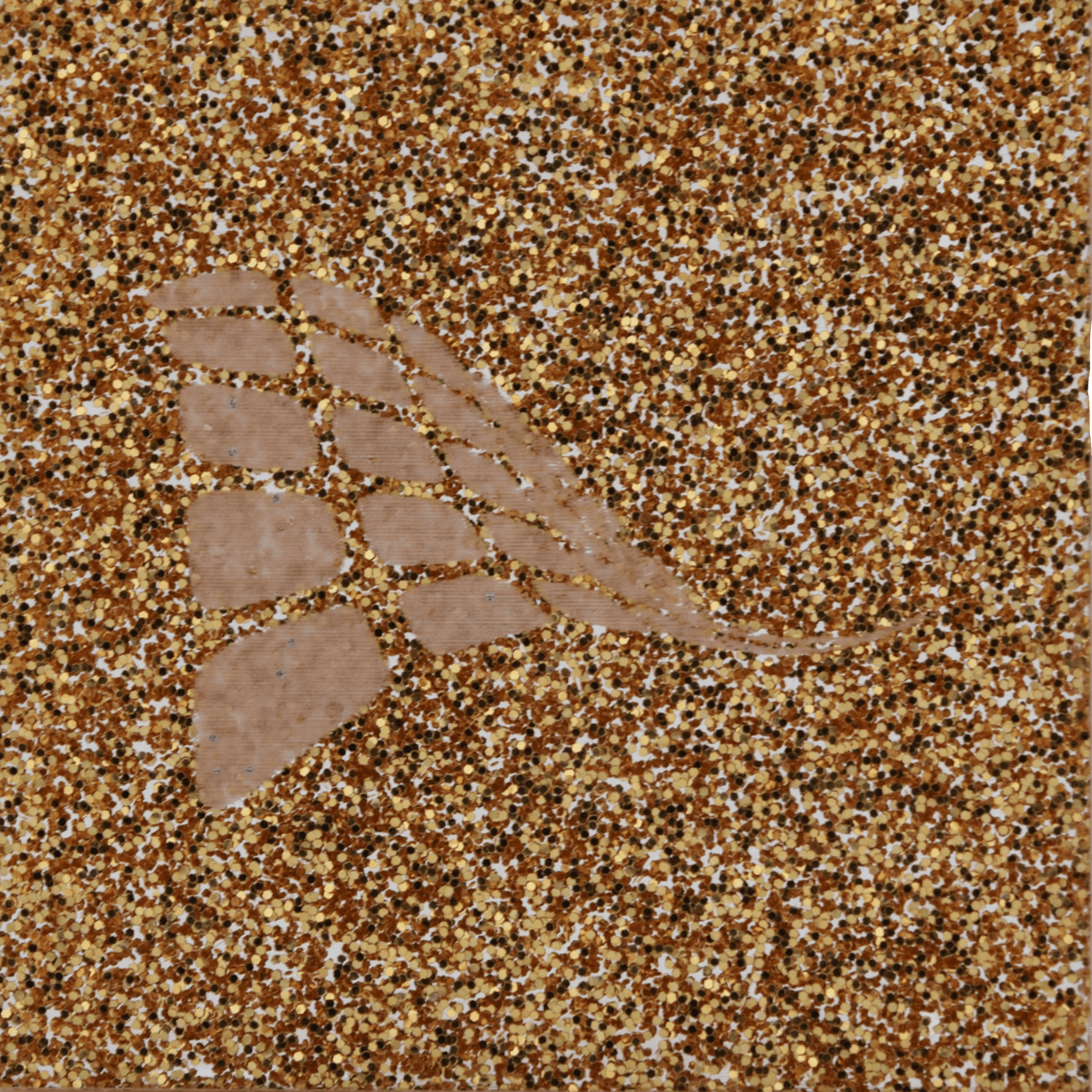 Golden stardust gold glitter cast acrylic sheet, 1/8 inch (3mm), 12 by 19 inches