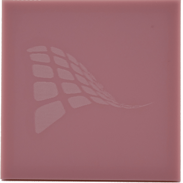 Pastel pink cast acrylic sheet, 1/8 inch (3mm), 12 by 19 inches